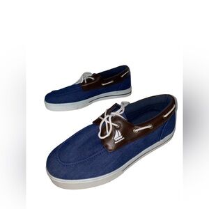 Sail Canvas Men Lace Up Boat Shoes Size 8.5M Lightweight Breathable‎ Comfortable